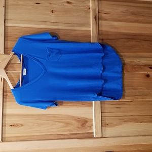 Women Summer Short Sleeve V Neck TShirts Solid Color -Size XL